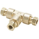 Tube to Tube - Tee - Brass Flareless Tube Fitting, Impulse